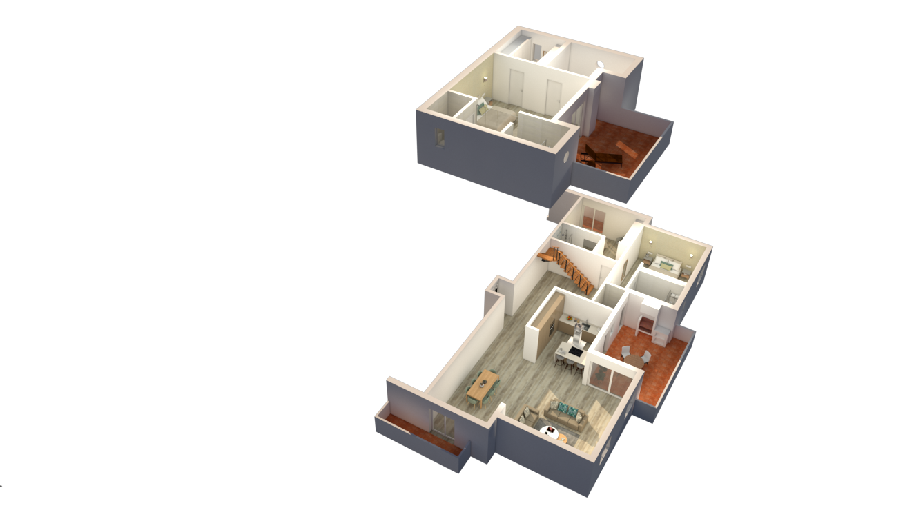 Apartamentos Vila Branca T3 Triplex Planta 3D D