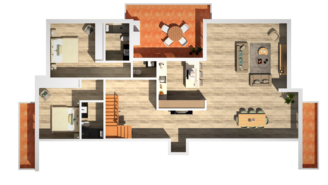 Apartamentos Vila Branca T3 Triplex Planta 3D G